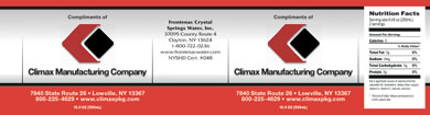 Climax Manufacturing label